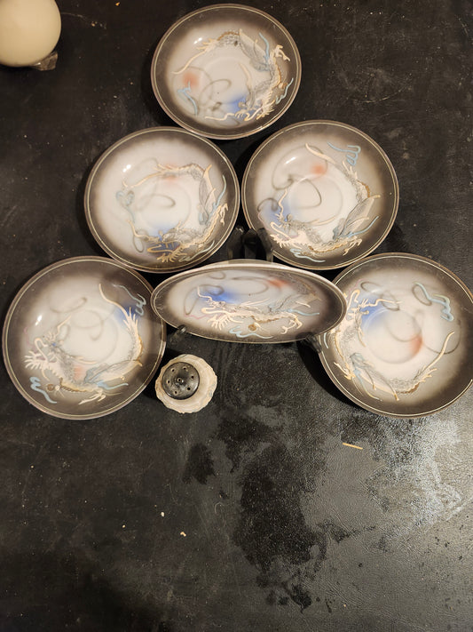 Japanese Moriage Dragonware