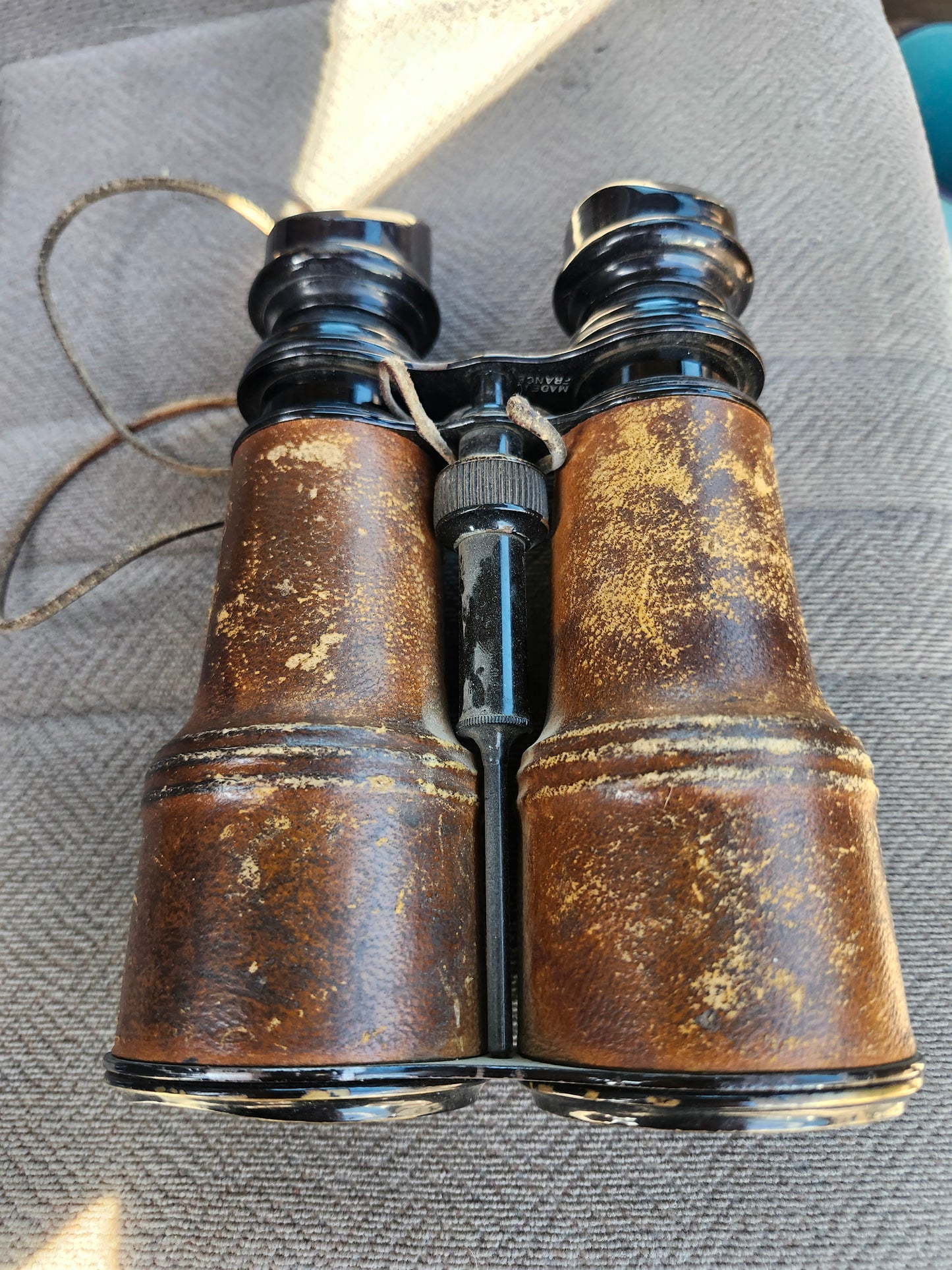 Vintage Leather Military WWII Era Binoculars